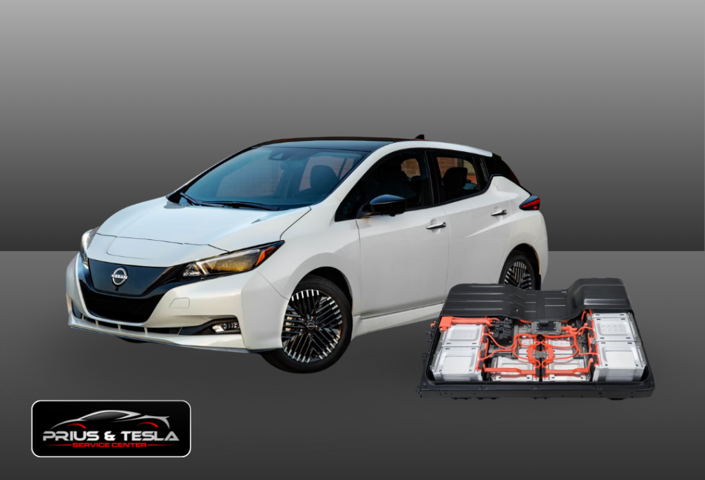 Nissan Leaf EV battery service and replacement at Toyota and Tesla Service Center, Santa Clara