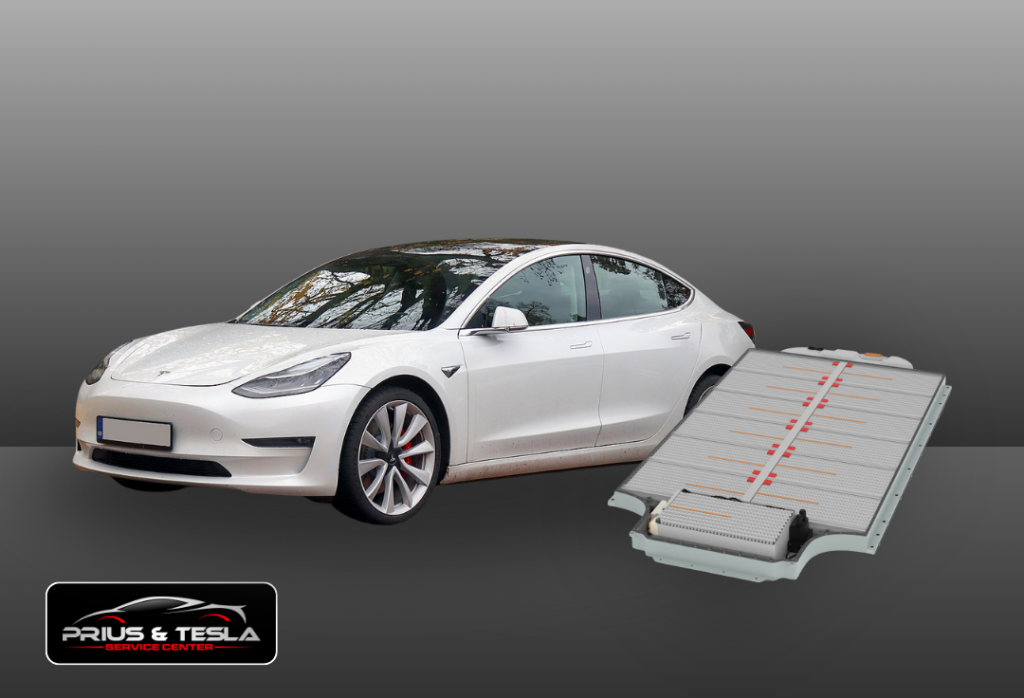 Tesla high-voltage battery service and replacement for Model S, 3, X, and Y at Toyota and Tesla Service Center, Santa Clara